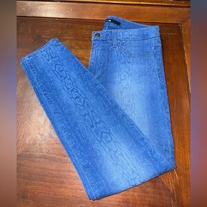 Joe's Jeans High Water Blue Denim Snakeskin Animal Print Women’s Size 27 USA